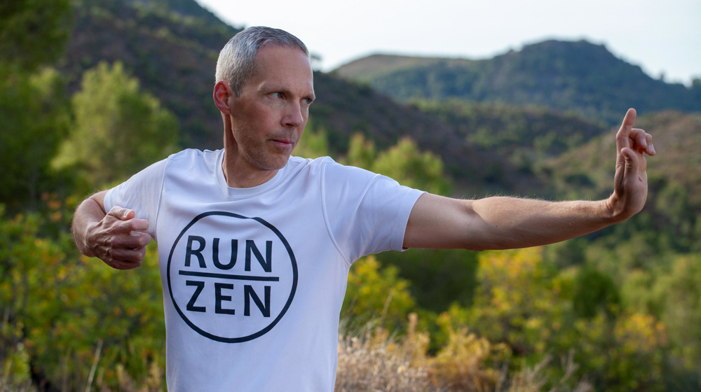 Stuart McLeod in a qigong pose